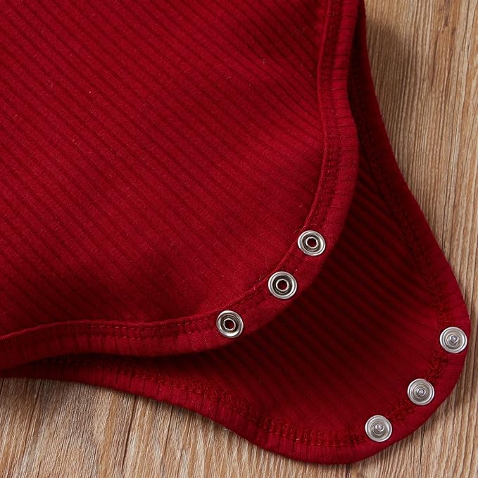 CIYCUIT Newborn Baby Boy Clothes Ribbed Knit Long Sleeve Bodysuit Pants 2-Piece Fall Winter Outfits