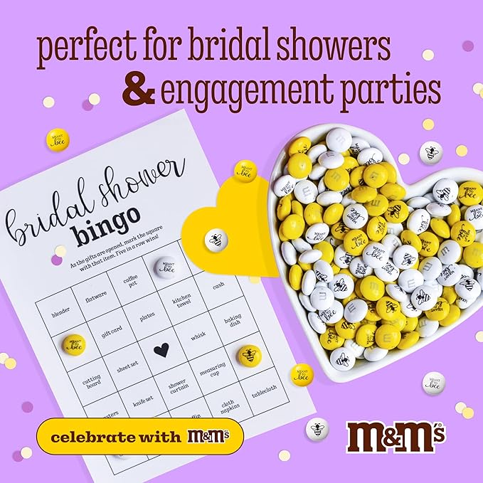 M&M’S WORLD Meant To Bee Milk Chocolate Candy - 5lbs of Bulk Candy for Engagement Party, Wedding Favors, a Chocolate Gift Box and More