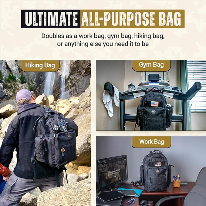 HighSpeedDaddy - Baby Diaper Backpack, Military-Grade, Waterproof, Compact Baby Travel Bag with Diaper Changing Mat