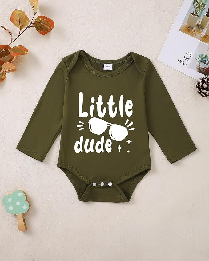 NZRVAWS Newborn Baby Boy Clothes Outfits Letter Prined Romper Pants Set Infant Baby Boy Clothing 0 3 6 9 12 18 Months