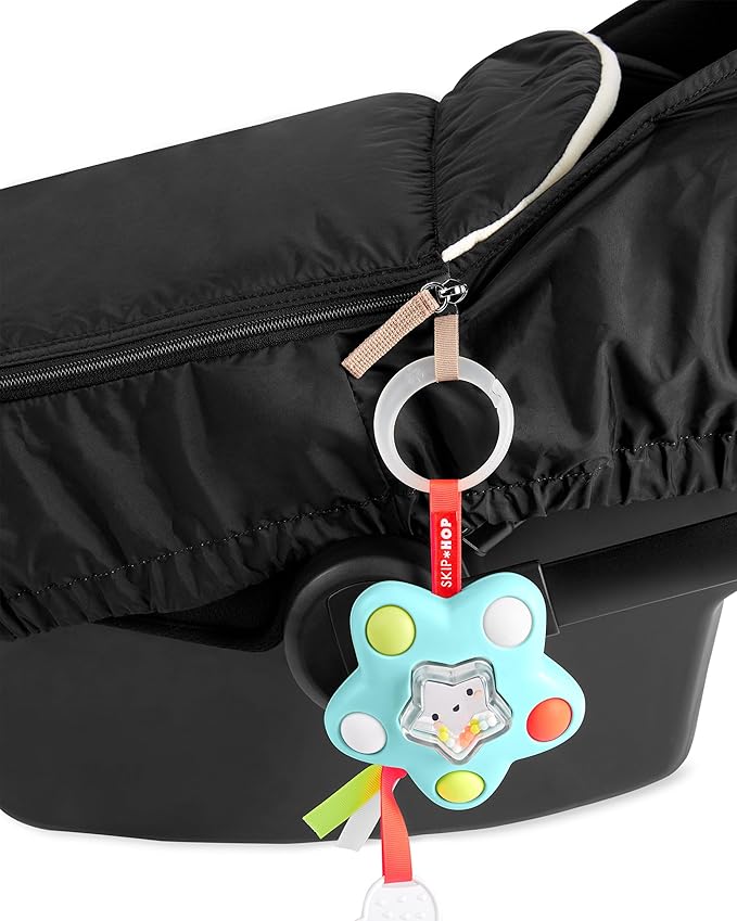 Skip Hop All Seasons Baby Car Seat Cover 4 in 1 Universal Fit with UPF40+ Sunshade and Water Resistant Fabric Oat