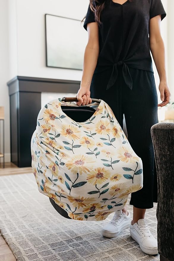 Sunnie Multi-Use Cover: Car Seat, Nursing & Stroller Cover - Stretchy Fabric, All-Season, Stylish Designs