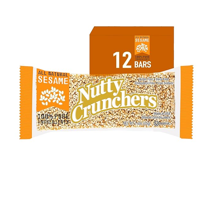 Nutty Crunchers Bars (Sesame, 12 Bars/box)