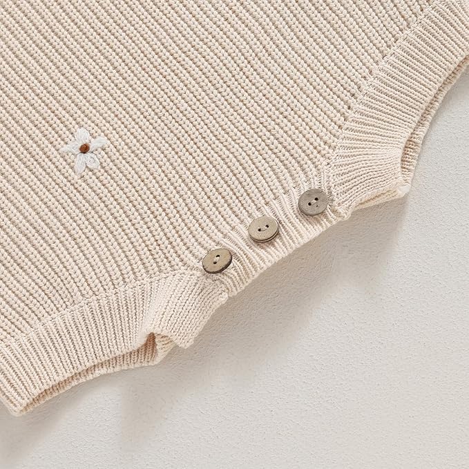 FYBITBO Baby Girl Boy Sweater Knit Oversized Pullover Sweatshirt Romper Onesie Warm Fall Winter Clothes Outfit Newborn