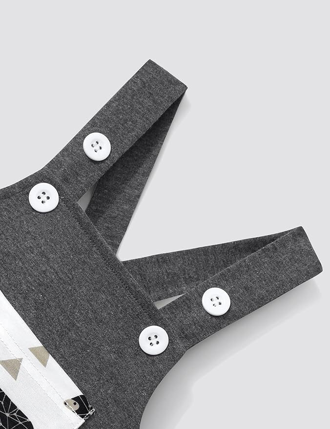 Baby Boy Clothes Long Sleeve Animal Plaid Romper + Overalls Infant Boy Clothes 2PCS Fall Winter Outfits