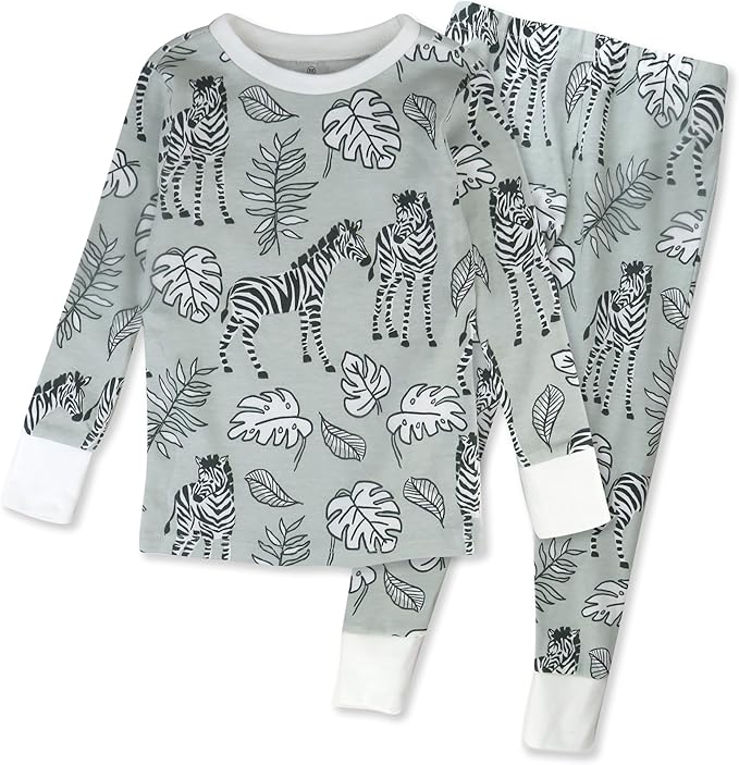 HonestBaby baby-girls 2-piece Pajamas Sleepwear Pjs 100% Organic Cotton for Baby, Toddler, Kids, Girl
