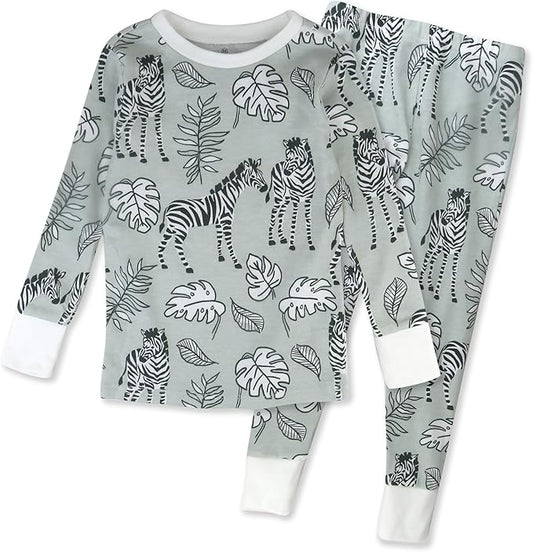 HonestBaby baby-girls 2-piece Pajamas Sleepwear Pjs 100% Organic Cotton for Baby, Toddler, Kids, Girl