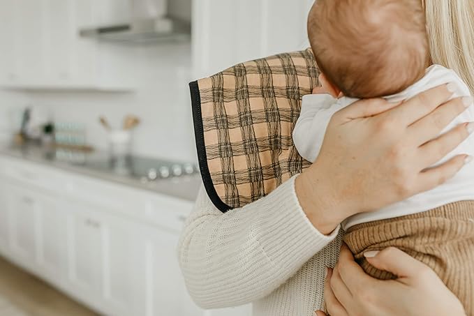 Copper Pearl Premium Baby Burp Cloths - 3-Pack Large Cotton Burp Cloths, Extra Soft Spit Up Rags with 3 Absorbent Layers, Perfect for Baby Boy and Baby Girl Gifts (21" x 10" Size, Jo Set)