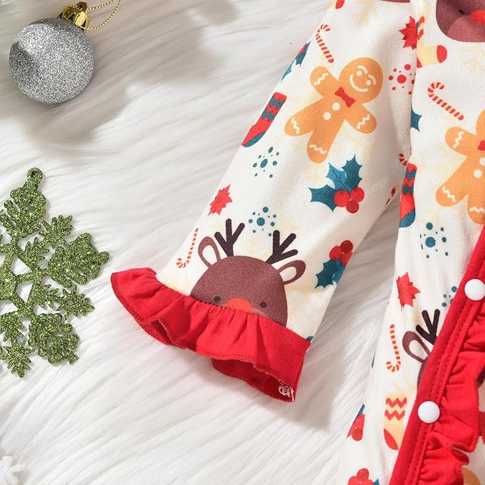 Aalizzwell Baby Girls Romper Outfit Fall Winter Clothes with Accessories