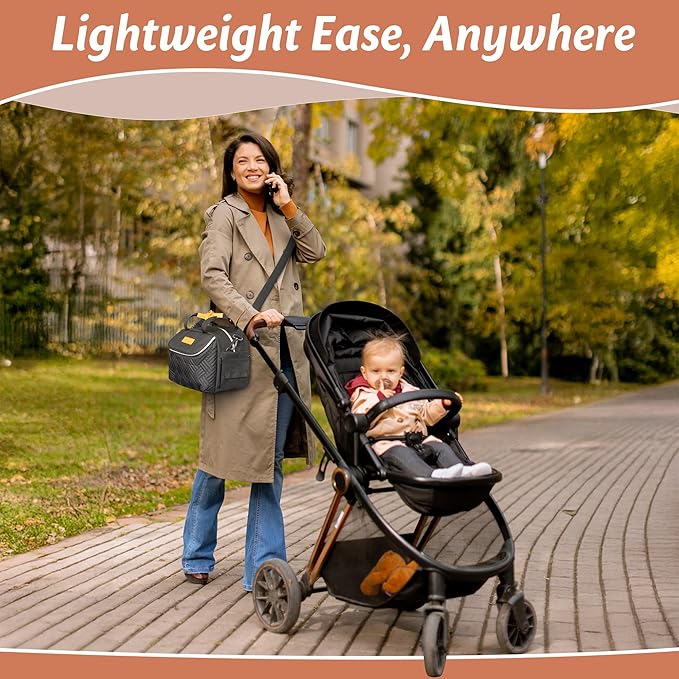 Wearable Breast Pump Bag Portable Breast Pumping Travel Bags for Work Mom Breastmilk Cooler Carrying Case for 6 Bottles with Adjustable Shoulder Strap Dividers Changing Mat