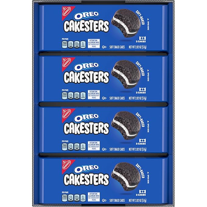 OREO Cakesters Soft Snack Cakes, 8-3.03 oz Snack Packs