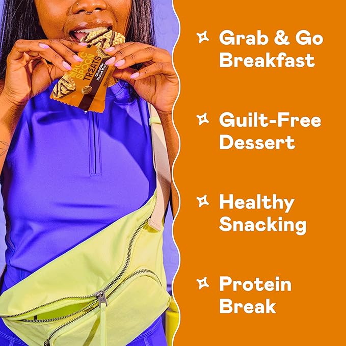 MAGIC SPOON Treats - High Protein, Low Carb, Keto Friendly, Low Sugar, Gluten Free, Crispy Protein Bar Cereal Bar, On-The-Go Healthy Snack (Chocolate PB, 16 Bars)