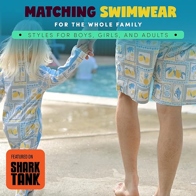 SwimZip Boys' Long-Sleeve UPF 50+ Swimsuit for Baby, Toddler, & Little Boys