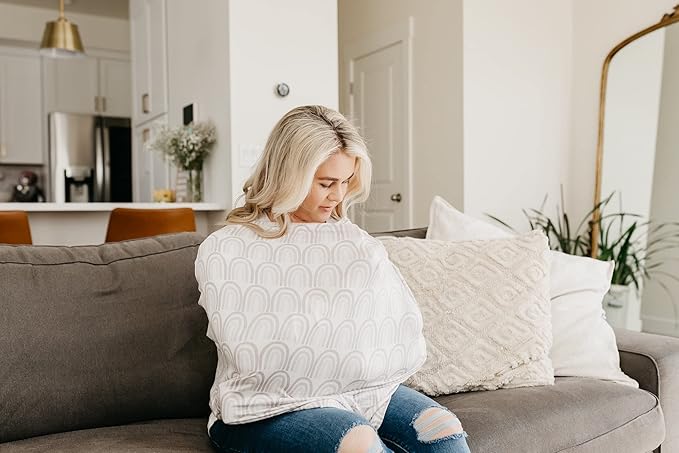 Copper Pearl Multi-Use Cover: Car Seat Covers, Nursing Cover, and Stroller Cover for Sun - Stretchy Fabric, All-Season Use, Stylish Designs, Easy Access for Moms - Bliss