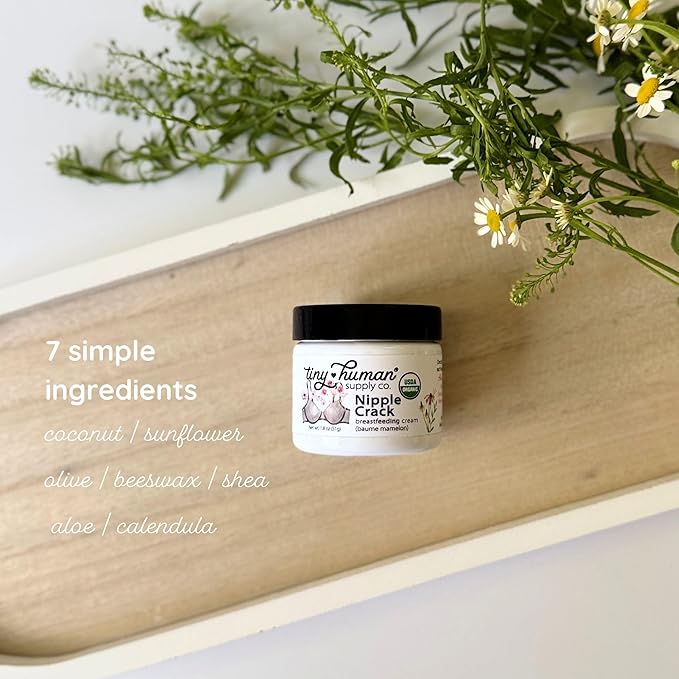 Organic Nipple Cream, Nipple Crack Lanolin Free Nipple Butter (3 Pack), Balm for Breastfeeding Mothers, No Need to Wash Off, Safe for Baby and Mama
