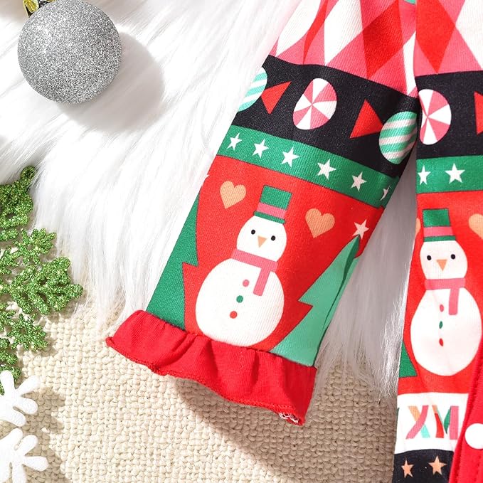 Aalizzwell Baby Girls Romper Outfit Fall Winter Clothes with Accessories