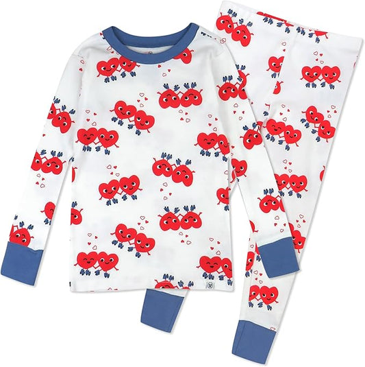 HonestBaby unisex-baby Celebration 2-piece Pajamas Sleepwear Pjs 100% Organic Cotton for Baby, Toddler, Kids