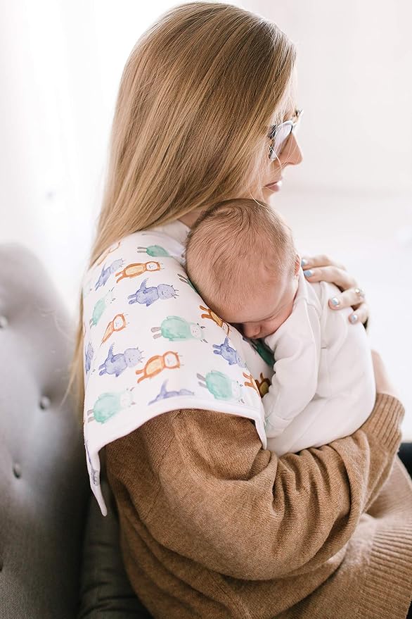 Copper Pearl Baby Burp Cloth Large 21''x10'' Size Premium Absorbent Triple Layer 3 Pack Gift Set “Max