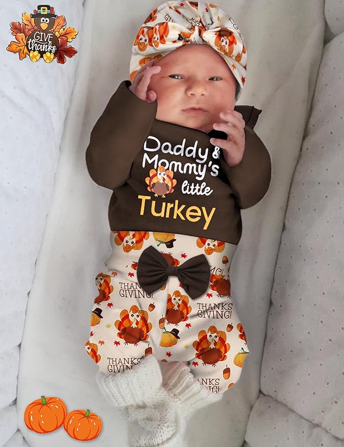 Infant Newborn Baby Girl Clothes Baby Girl Outfits For All Seasons Long Sleeve Snap Romper Pant Sets With Headband