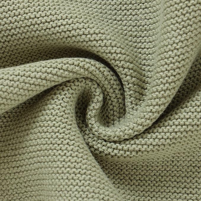 LAWKUL Baby Blanket Bear Lovey Soft Cuddly Security Blanket for Newborns Infants Boy Girl Knit Snuggle Comfort Green 16x16in