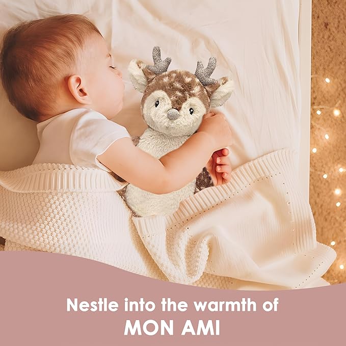 MON AMI Fiona The Fawn Plush Security Blankie for Babies – 13”, Plush Stuffed Animal Security Blanket, Baby Snuggle Toy, Unisex Newborn