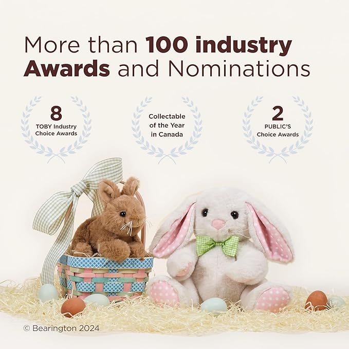 Bearington Baby Bunny Snuggler - 15 Inch Pink Rabbit Plush Stuffed Animal Security Blanket Lovey for Babies - Bunny Lovey Plush Blanket