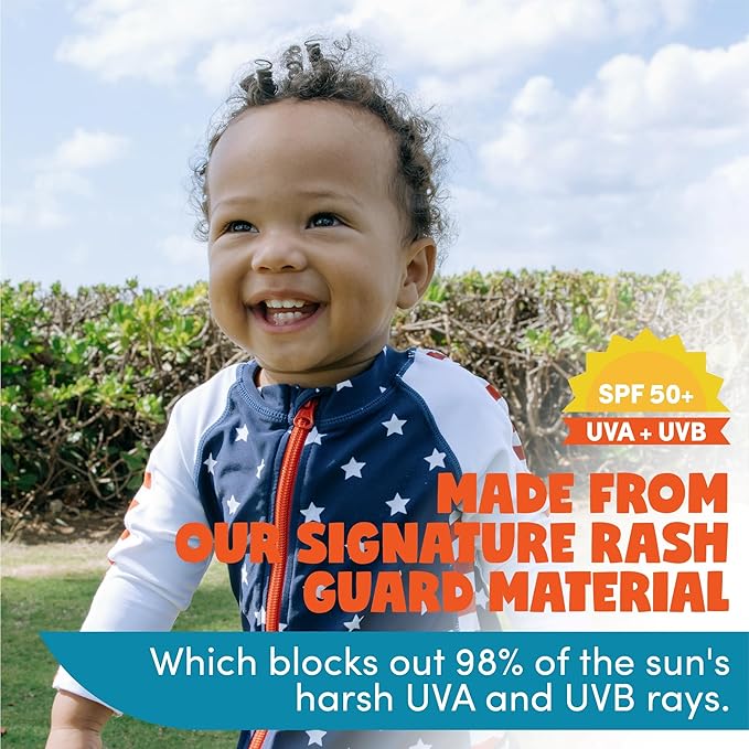 SwimZip Boys' Long-Sleeve UPF 50+ Swimsuit for Baby, Toddler, & Little Boys