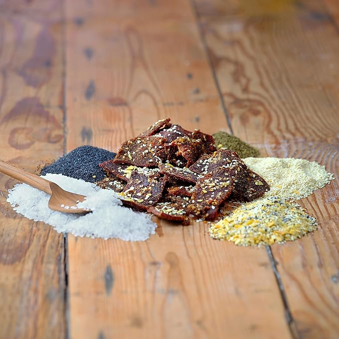 Field Trip Beef Jerky | Gluten Free Jerky, Low Carb, Healthy High Protein Snacks With No Nitrates, Made With All Natural Ingredients | Everything Bagel | 1oz Bags, 12 Pack