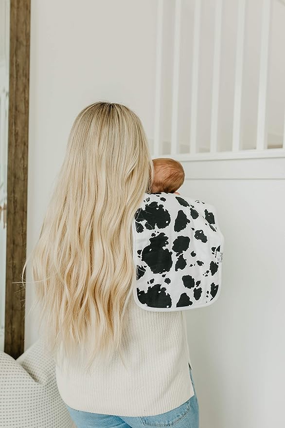 Copper Pearl Premium Baby Burp Cloths - 3-Pack Large Cotton Burp Cloths, Extra Soft Spit Up Rags with 3 Absorbent Layers, Perfect for Baby Boy and Baby Girl Gifts (21" x 10" Size, Jo Set)