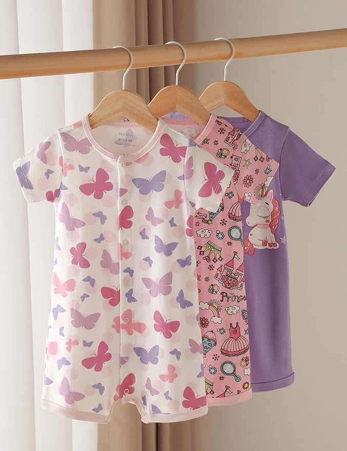 Yoofoss Baby Boy and Girl Romper 0-12 Months 100% Organic Cotton