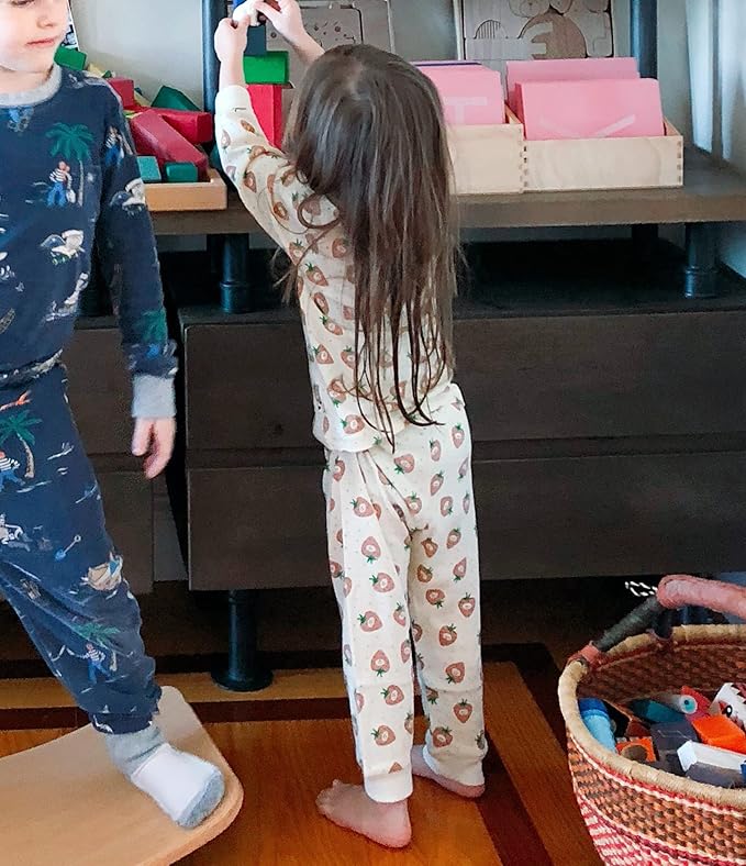 Babysoy Long Sleeve Unisex Lounge Set - Organic 2-Piece PJ Playwear Sets for Baby and Toddler