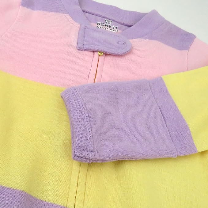 HonestBaby Baby Celebration Sleep & Play Footed One-Piece Pajama Sleeper 100% Organic Cotton