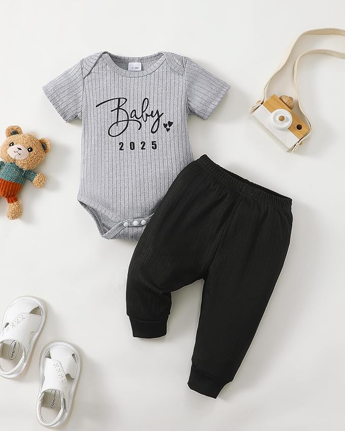 SUNNY PIGGY Baby Boy Clothes Newborn Infant Boys Outfits Romper Hat Pants 3PC Set 0-3 3-6 6-12 12-18 Month Clothing Gift