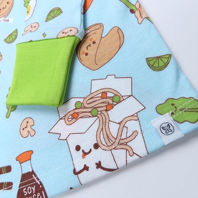 HonestBaby 2-Piece Pajamas Sleepwear Pjs 100% Organic Cotton for Baby, Toddler, Kids, Boy