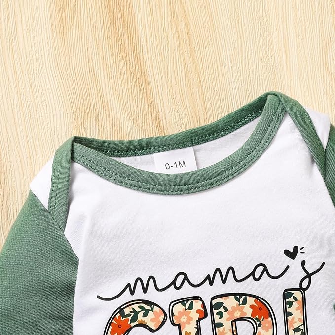 Sinhoon Newborn Baby Girl Romper Infant Letter Print Bodysuit Jumpsuit+Hat+Gloves+Socks 4Pcs Coming Home Clothes Outfit