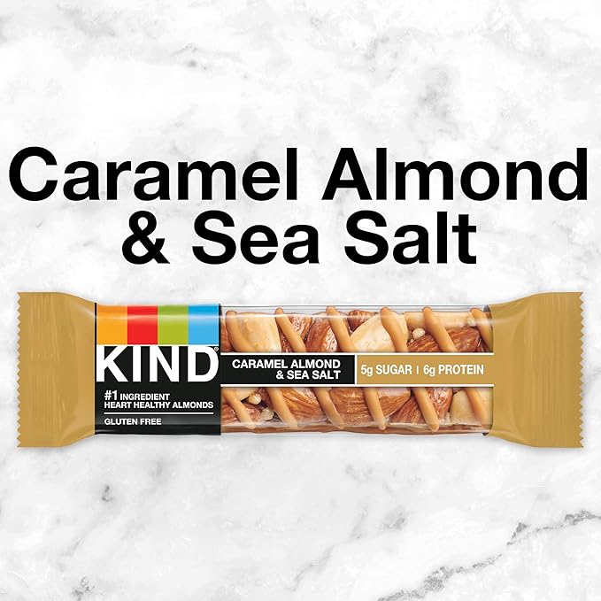 KIND Nut Bars, Favorites Variety Pack, Dark Chocolate Nuts and Sea Salt, Peanut Butter Dark Chocolate, Caramel Almond and Sea Salt, Gluten Free, Up to 7g Protein, 18 Count