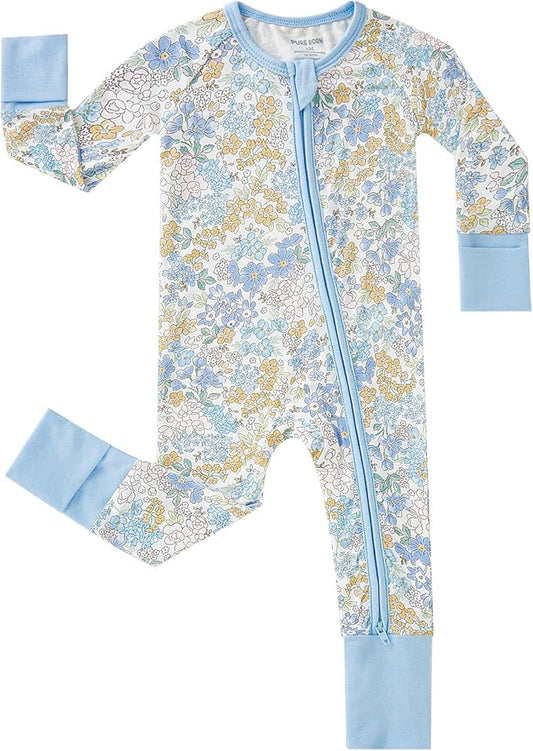 pureborn Baby Boys Girls Sleeper Snug Fit Viscose from Bamboo Pajamas 0-24 Months