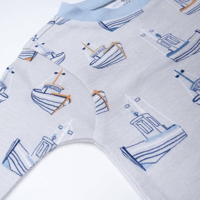 HonestBaby 2-Piece Pajamas Sleepwear Pjs 100% Organic Cotton for Baby, Toddler, Kids, Boy