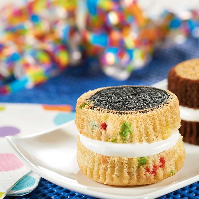 OREO Birthday Cake Creme Chocolate Sandwich Cookies, Family Size, 12 - 17 oz Packs