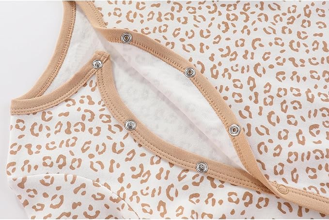 Unisex Baby Boy Girl Footies Rompers Cotton Long Sleeve 3 Pack Infant Jumpsuits 0-12Months Babies' Outfits