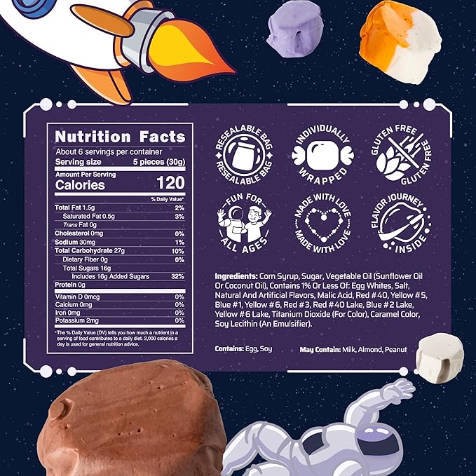 Snackathon Salt Water Taffy Assorted Mix – Chewniverse Edition, 10 Flavor Variety, Individually Wrapped Soft & Chewy Gourmet Candy, Unique 7 oz Themed Bag for Gifting