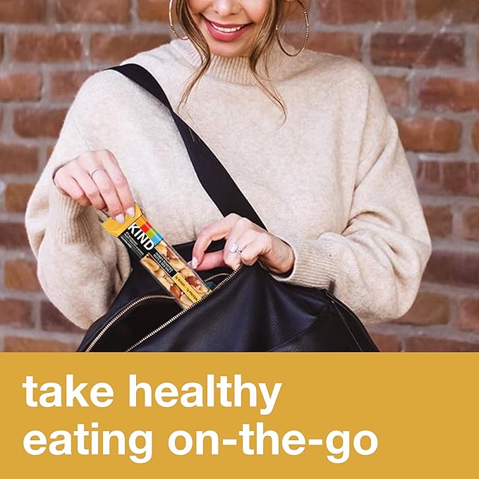 KIND Nut Bars, Honey Roasted Nuts & Sea Salt, Good Source of Fiber, Gluten Free, Low Sugar, 7g Protein, 12 Count