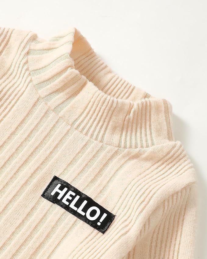 NZRVAWS Toddler Baby Boy Clothes Pullover Sweater Ripped Jean Sweatsuit Little Boy Outfit Fall Winter Clothing Set 6M-7T