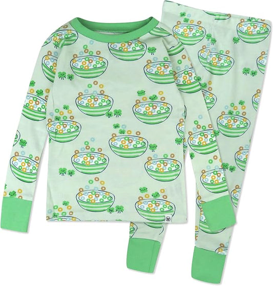 HonestBaby unisex-baby Celebration 2-piece Pajamas Sleepwear Pjs 100% Organic Cotton for Baby, Toddler, Kids