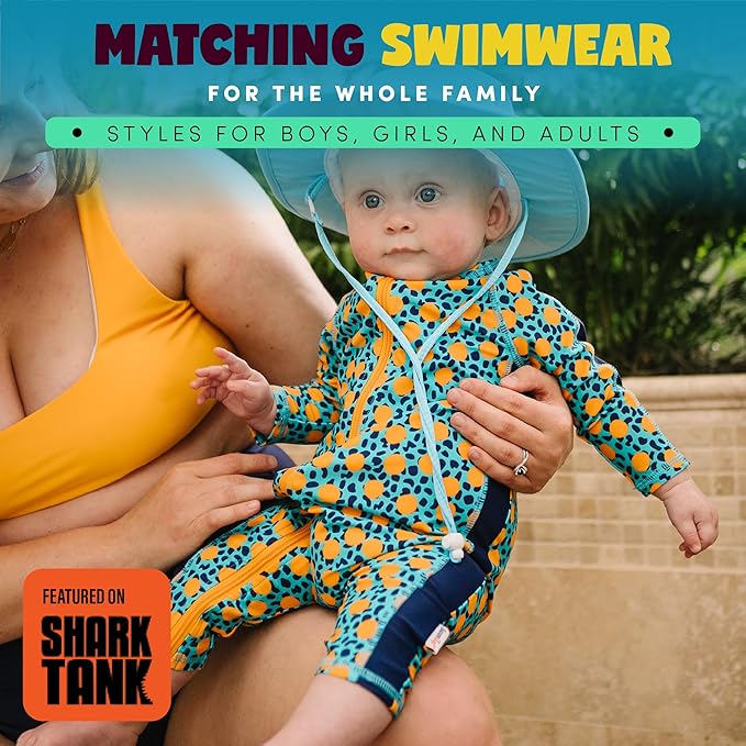 SwimZip Boys' Long-Sleeve UPF 50+ Swimsuit for Baby, Toddler, & Little Boys