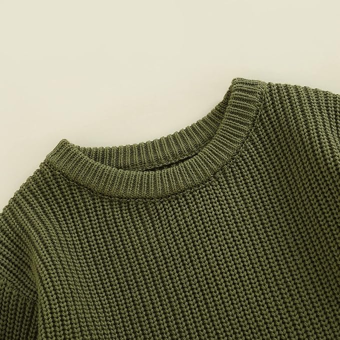 FYBITBO Baby Girl Boy Sweater Knit Oversized Pullover Sweatshirt Romper Onesie Warm Fall Winter Clothes Outfit Newborn