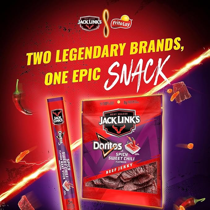 Frito Lay Jack Link's Meats Hot & Spicy Sampler Variety Pack, (Pack of 12)