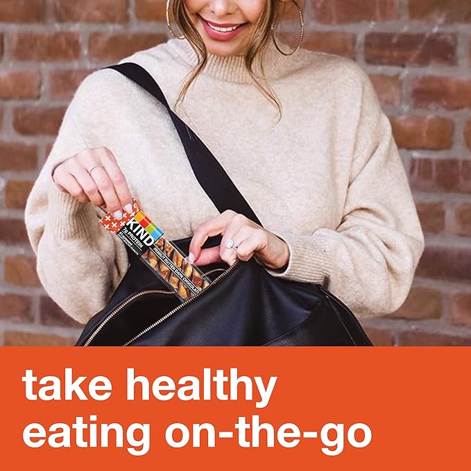 KIND Nut Bars, Peanut Butter Dark Chocolate, Healthy Snacks, Gluten Free, 8g Protein, 12 Count