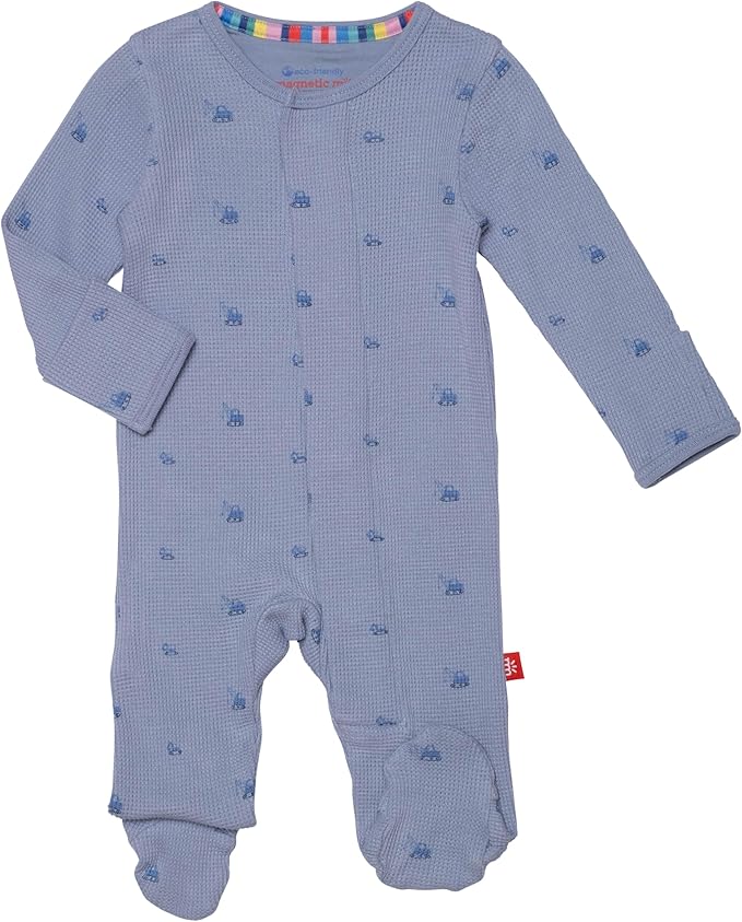 Magnetic Me Boys Modal Magnetic Baby Footie Pajamas | Silky Soft Modal Fabric | Baby Sleepers Available in Sizes PRE - 24M
