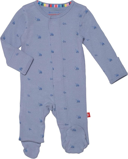Magnetic Me Boys Modal Magnetic Baby Footie Pajamas | Silky Soft Modal Fabric | Baby Sleepers Available in Sizes PRE - 24M
